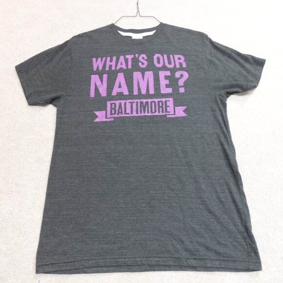 Baltimore Ravens Shirt Large Gray Homage What's Our Name Made in USA - Picture 1 of 6